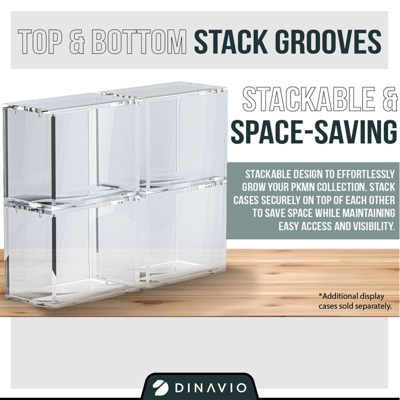 Dinavio Crafthouse PKMN Booster Box Case Stackable Acrylic Display - 8mm + 5mm Ultra Thick Acrylic with 5x3mm Strong Magnets - PKMN Booster Box Case Protector - Compatible with PKMN Booster Boxes - Image 5